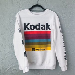 Kodak Retro / Vintage Style Graphic Logo Crewneck Sweatshirt - Large
